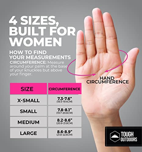 Tough Outdoors Women's Ski Gloves - Waterproof Women's Snow Gloves - Winter Ski Snow Gloves - Snowboard Gloves - Ladies' Cold Weather Gloves #TOP6