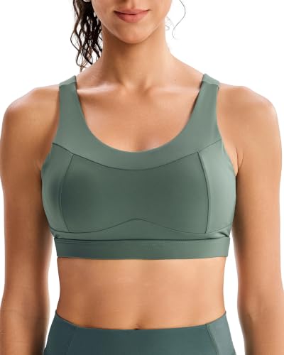 Image of RUNNING GIRL High Impact Sports Bras for Women,Racerback Running Bra Workout Crop Tank Tops Longline Sports Bra Push up