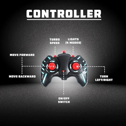 Wembley Offroad Rechargeable Remote Control Car Toy for Boys | Monster Truck RC Car with 4 Headlight Modes | Lithium Battery | C-Type Charging | Remote Car for Kids Adult | Made in Indi