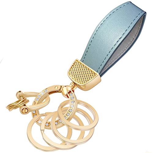 Idakekiy Key Chain, Leather Car Keychain Universal Key Fob Keychain Key Ring Holder For Men And Women (Inkblue) #TOP11