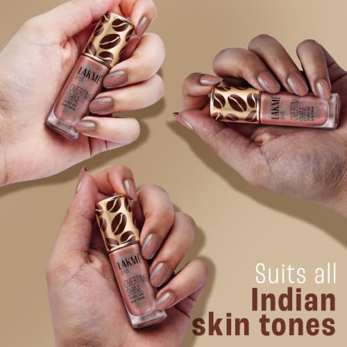 Image of Lakme 9 to 5 Overtime Shine Nail Polish - Coffee Edit-13 Brew-tifulDay 6ml