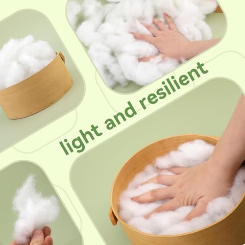 Image of Soft 4.5 Kg Fiber, Racron Polyester Synthetic Cotton Filling for Cushion, Pillow, Teddy Bear, Toy Stuffing (4.5 Kg, Pure Virgin Fiber, White) (Vacuum Packed)