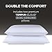 Tempur-Pedic TEMPUR-Cloud Breeze Dual Queen Size Pillow, Soft Support, Sleep Cool Washable...