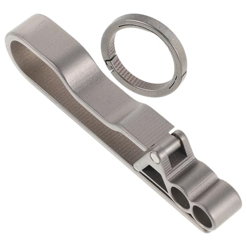 Porte-clés titane pour randonnée et activités de plein air avec anneau 22 mm