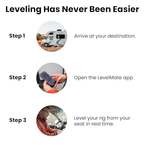 Image of LogicBlue Technology LevelMatePRO+ Wireless RV Leveling System, Bluetooth Leveler for Campers, Must-Have Accessory for Travel Trailers, Effortless Setup for Phones with App, Apple Watch Compatible