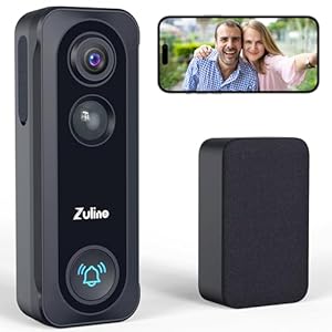 Video Doorbell Camera Wireless with Ring Chime,HD Live View,2.4G WiFi(No 5Ghz WiFi),Night Vision,PIR Motion Detection,2-Way Audio,Voice Changer,Battery Powered,Compatible with Alexa,Black