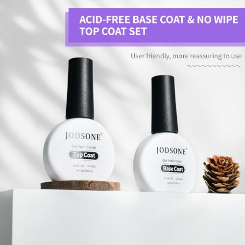 JODSONE 2 Botellas 10ml De base y top coat semipermanente Gel Polish Set Superficie Brillante En Casa DIY Nail Salon Girl Regalo - imagen 7