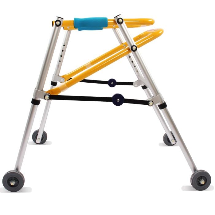 CP Child Rollator Walker | Lightweight Foldable Reverse Walker for Kids | Soft Wheels | Aluminum Frame | Height Adjustable | Child Stand & Mobility Support for Cerebral Palsy-image-30