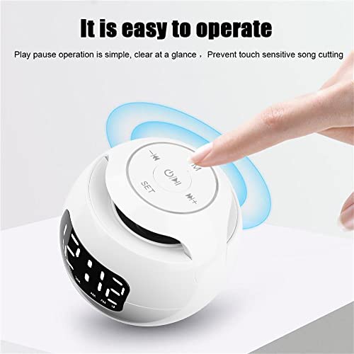 通用 Upgraded Mini Nachtlampje Radio Wekker met Card Pluggable Draadloze Bluetooth-luidspreker, Dubbele Wekker, USB… - Image 5