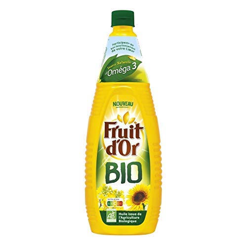 FRUIT D'OR - Huile Tournesol Bio 1L - Lot De 3 - livraison offerte