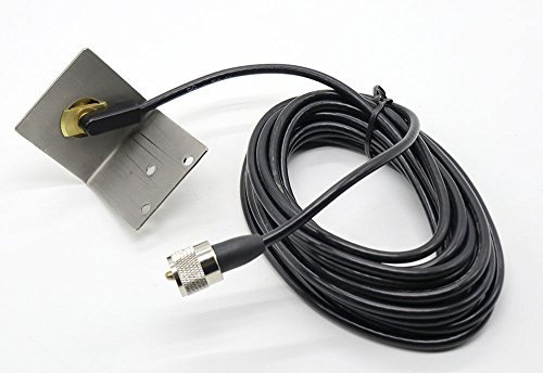 Nmo Bracket L Shape Fender Mount W/M Pl-259 Uhf Connector Rg-58U 5 Meter Cable #TOP1