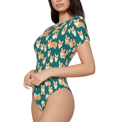 One Piece Swimsuits for All Women, Crewneck Swimdress Monokini Bathing Suit2