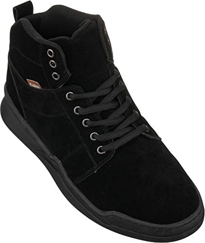 CALTO Men's Invisible Height Increasing Elevator Shoes - Black Athletic Ankle Top Sneaker Boots - 2.6 Inches Taller - H3124- Size 12 D(M) US