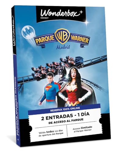 Tick&Box - Caja Regalo - Parque Warner - Entrada de 1 Día para 2 Personas - Visita el Parque de Atracciones más emocionante de Madrid - Regalos Originales para Mujer y Hombre - Válido por 2 años Tick&Box - Caja Regalo - Parque Warner - Entrada de 1 Día para 2 Personas - Visita el Parque de Atracciones más emocionante de Madrid - Regalos Originales para Mujer y Hombre - Válido por 2 años