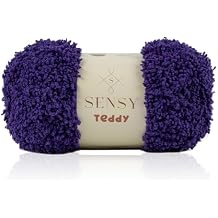 Sensy Teddy Sheepy Sherpa Fleece - Soft Fluffy Cozy Yarn for Baby Blankets & Amigurumi, 3.5 oz, 109 Yards, Gauge 5 Bulky Purple