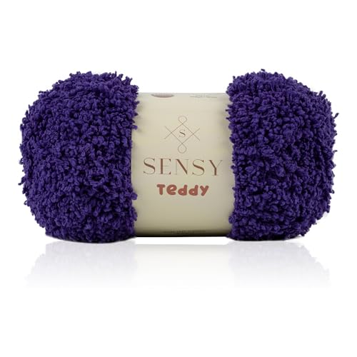S Sensy Teddy- Micro Polyester Amigurumi #5 Bulky Yarn Purple 109 Yards 4oz