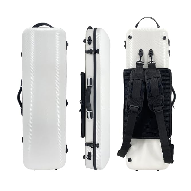 YoungMonic 4/4 Full Size Violin Case Carbon Fiber Rectangular Code Lock Box Lightweight Colourful...