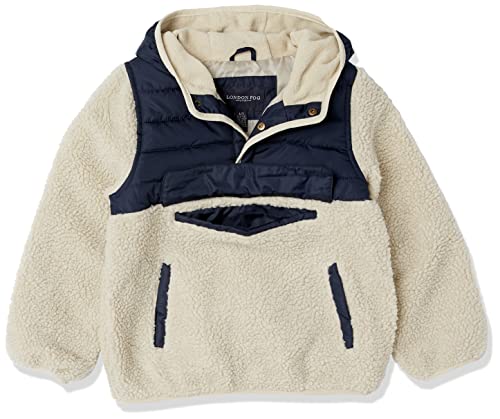 Image of LONDON FOG Boys' Hooded Pull on Winter Coat, Soft Fleece and Puffer Jacket