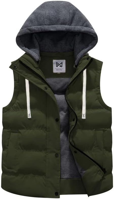 KVE Women's Warm Winter Hooded Vest Padded Puffer Vest