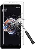 [2-Pack] Sinwere Compatible for Xiaomi Redmi Note 5 / Redmi Note 5 Pro Tempered Glass Screen Protector, Anti-Scratch Bubble Free Screen Protector