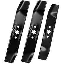 942-0611A 942-0612A Mulching Mower Blades for Cub Cadet 46" Deck LT1045 LT1046 for Troy Bilt GTX2446 LTX2146 46 Inch Deck Riding Mower Lawn Tractor Replace 742-0611A 742-0612A 3-IN-1 Blades 3 Pack