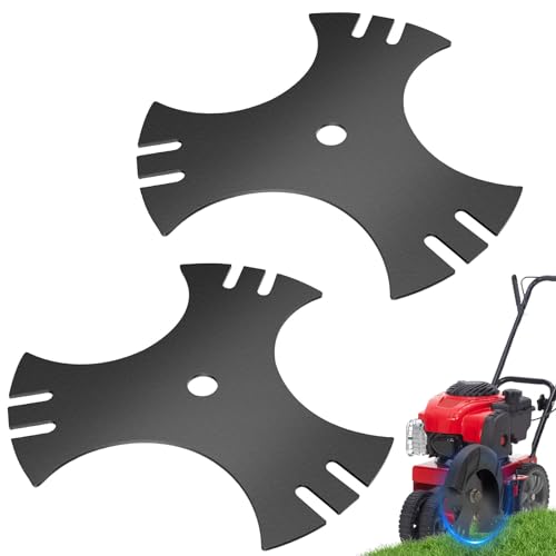 LIZEWEI 2 Pcs Universal 9 x 9 Edger Blade (1/2 Center Hole) 3-Side Edger Star Blade for Craftsman Walk Behind Edger Mclane 2059 Also for Power Trim Edgers Tru-Cut Edgers King Lawn Edgers