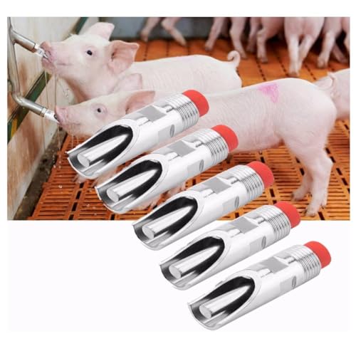 Kit 5 Pcs Bebedouros Suíno Automático Chupeta Para Porco Adulto 7cm bebedouro de porco bico alimenta