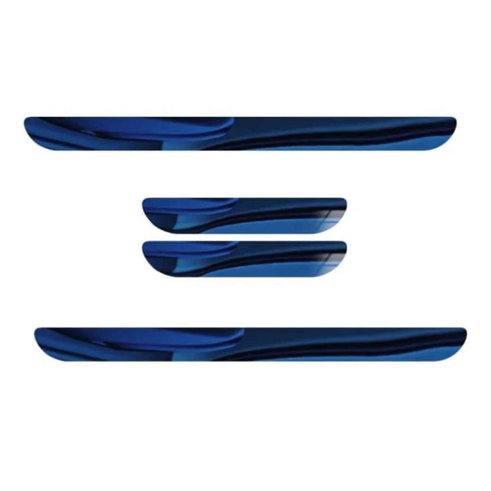 Car Door Sill Protector 4Pcs Set for Range Rover Evoque 2012–2025 2026 L551, Blue Accent Anti-Scratch Scuff Plate Covers, Waterproof Door Entry Guard Trim Sticker,B