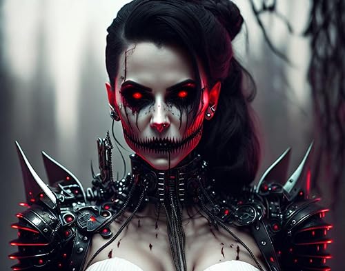Cyborg Vampire affiches sur toile SERENDIPITP pour habiller un grand mur blanc sans cadre