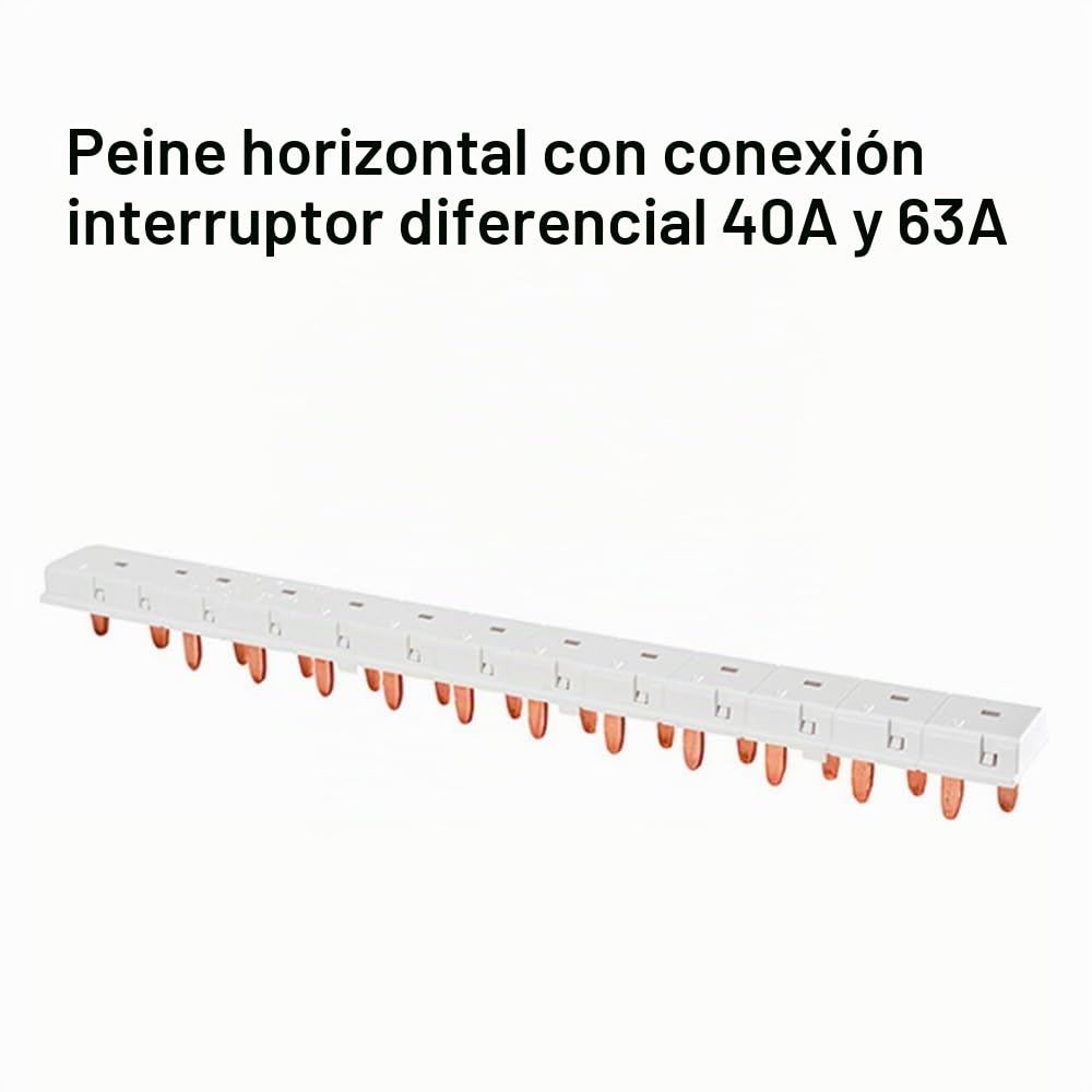Siemens - Peine horizontal con conexión para interruptor diferencial (40 A y 63 A)