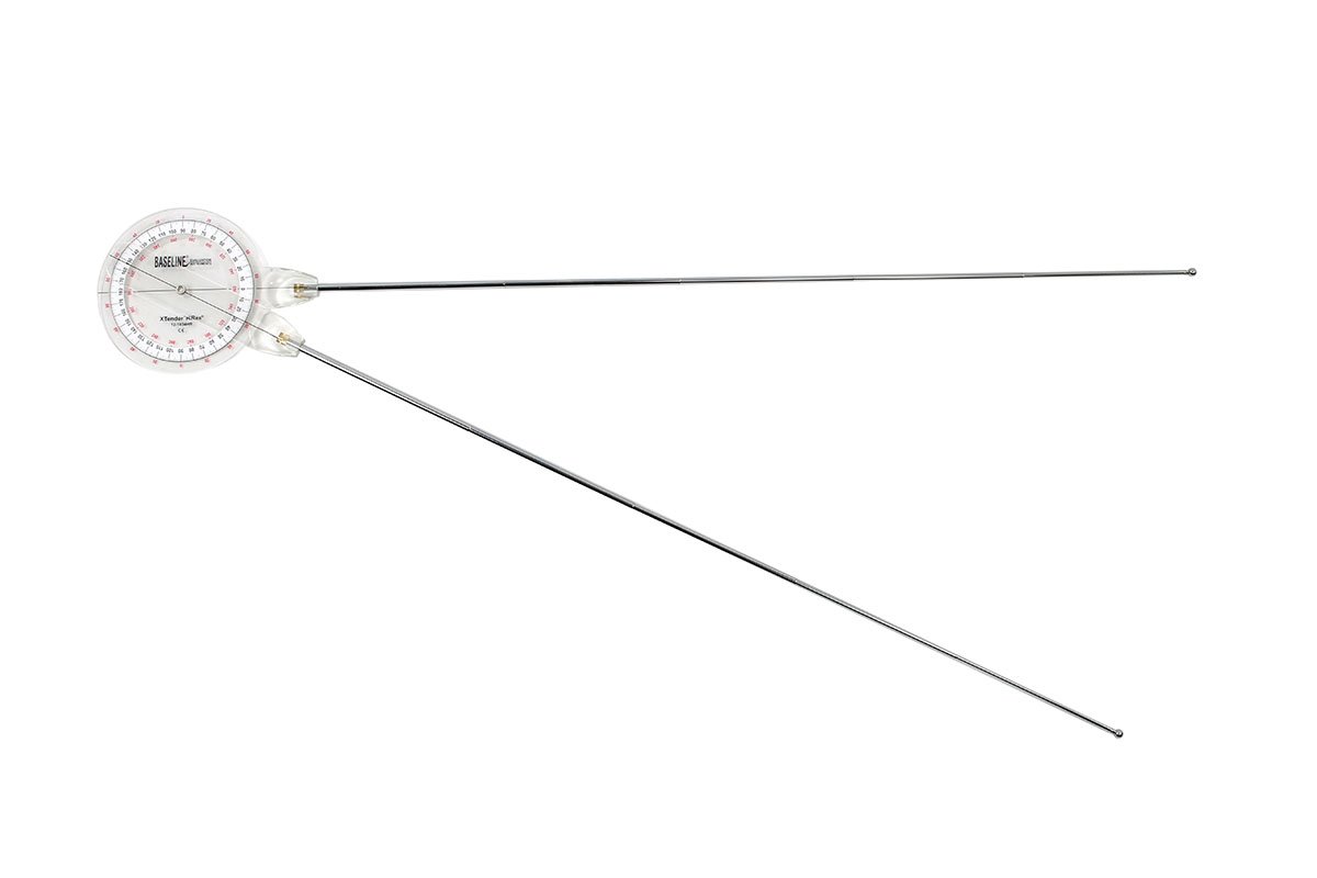 Baseline 12-1036 Extendable Goniometer, 360 Degree Range, Extendable Arms (9", 36")
