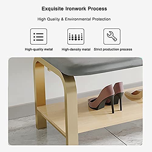 Banc à chaussures moderne en bois blanc robuste pour décoration de vestibule - 5