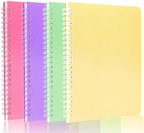 4 Pieces Con Pasta Dura, Cuaderno En Espiral, Cuaderno De Notas Con 320