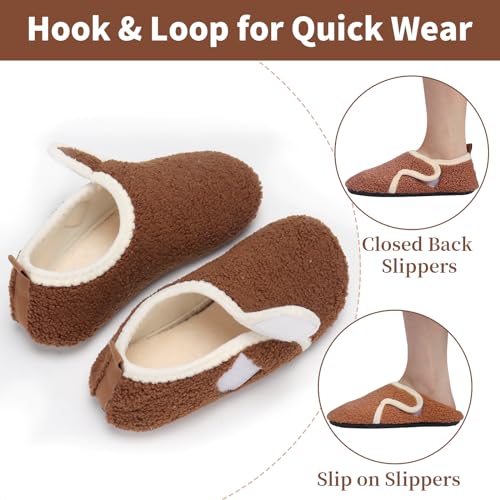 Image of Ibeauti Women Mens House Slippers Lightweight Comfy Barefoot Slipper Socks Rubber Sole House Shoes for Indoor /Outdoor Bedroom Travel