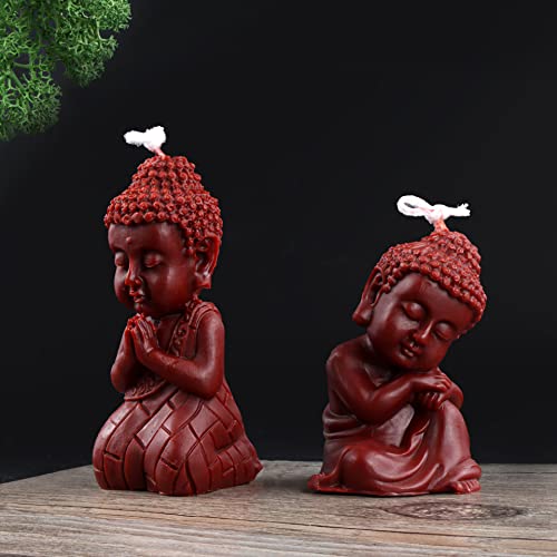 Cestony 3D Buddha Shape Candle Silicone Molds For Making Candle Resin Pillar Aromatherapy Gypsum Candles Wax Clay Craft Ornament Car Freshie Resin Statue (D) #TOP3