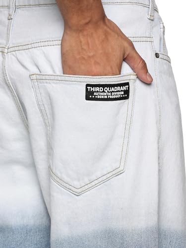 Image of THIRD QUADRANT Baggy Jeans for Men || Khaki Jeans || Jean Pant for man (in, Numeric, 30, Regular, Khakhi)