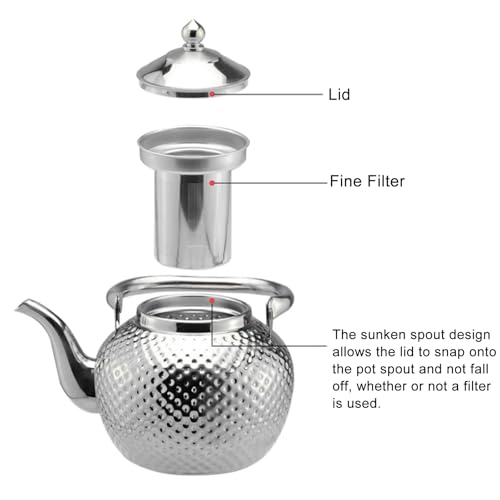 Théière induction 1,2L en acier : finis les résidus de thé - 4