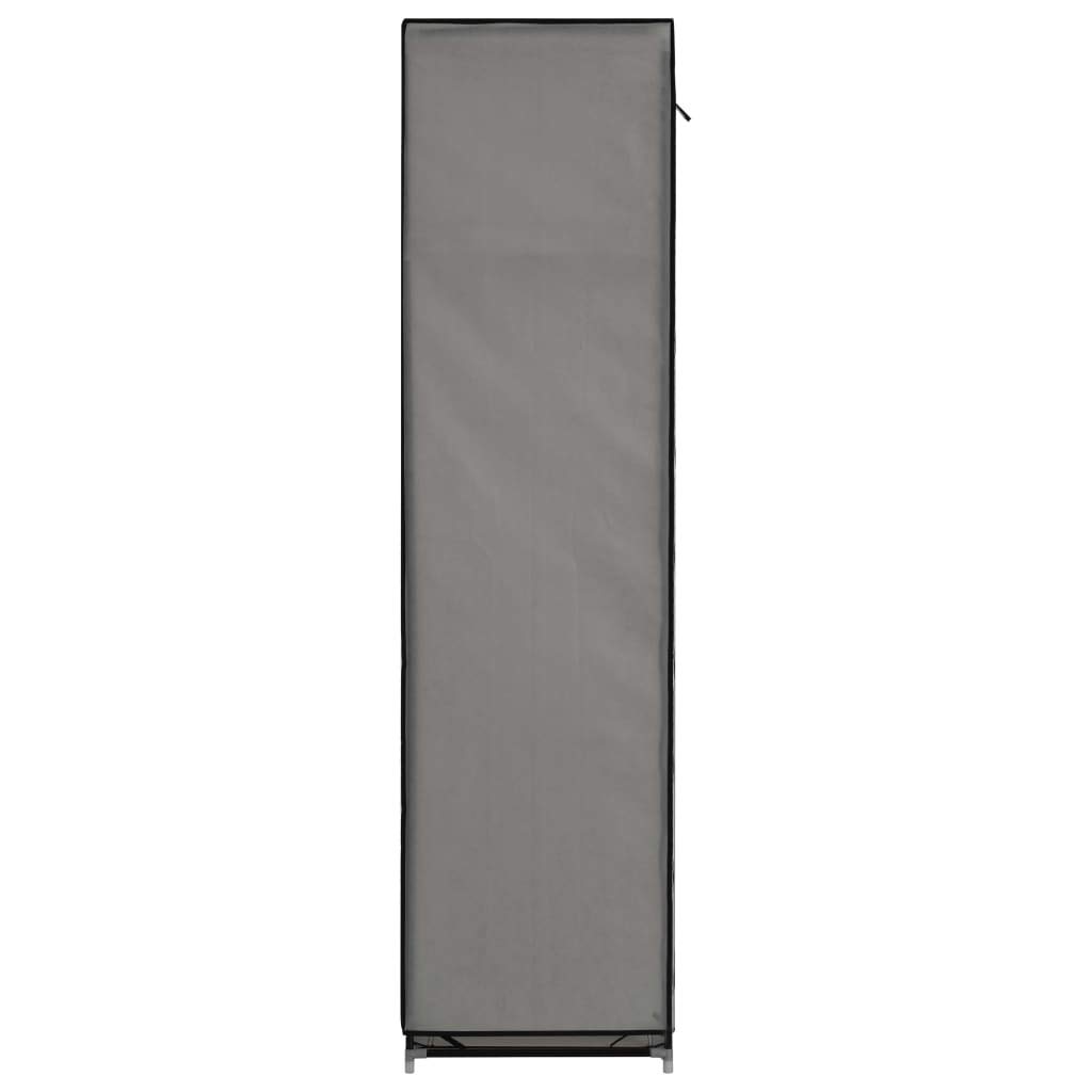 ShGaxin Szafka z przegrodami i prętami szara tkanina 150x45x175 cm, szafki sypialne, szafa z tkaniny, garderoba otwarta szafa, szafa do pokoju