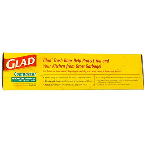 Glad Compactor Kitchen Trash Bags - 18 Gallon White Trash Bag - 4 count - Thumbnail 5