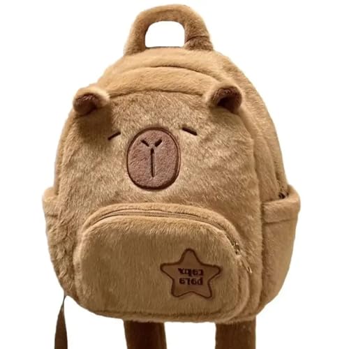 Mochila Kawaii de Pelúcia Capivara - Mochila Fofa Animal