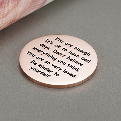 Presente Little Pocket Hug Token - You are Enough Positive Affirmations presente de lembrete diário,