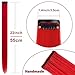 TOFAFA 22 inch Colored Hair Extensions Straight Hairpiece,Colorful Hair Extensions Party Highlights Clip in Long Synthetic for Girls Women Cosplay Styling Favor Gift(10 PCS Red)