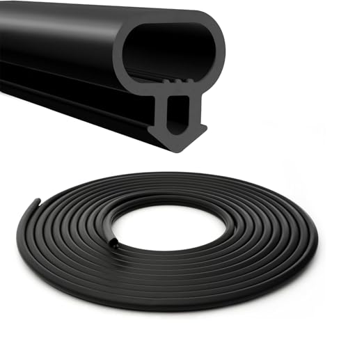 6M Upvc Door Seals Replacement Draught Excluder for Windows and Doors UPVC Window Seal Strip Door Draft Excluder Strip for Insulation Black Rubber Replacement Gasket for Frames