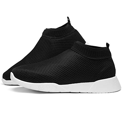 Kit 2 Tênis Sapatofran Caminhada Feminino Leve e Confortável Com Relógio Magnético (39, PRETO-VERMEL