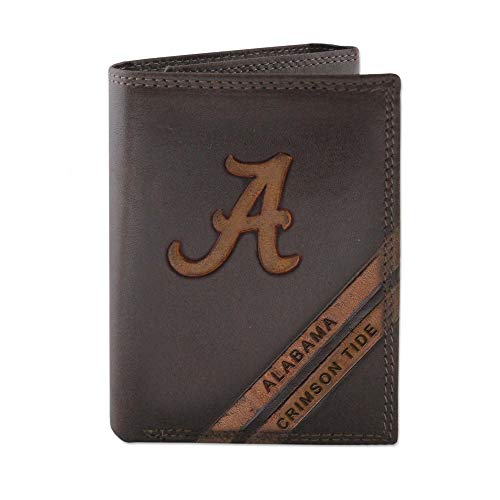 Zep-Pro NCAA Alabama Crimson Tide Leder Geldbörse Braun