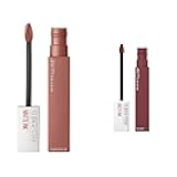 Super Stay Matte Ink Liquid Lipstick Makeup Long Lasting High Impact Color Up to 16H Wear Seductress Light Rosey Nude Mover Brown 1 Count Each