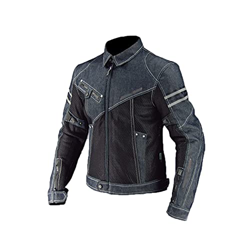Veste de moto bleu homme coupe-vent et anti-froid en taille 3XL