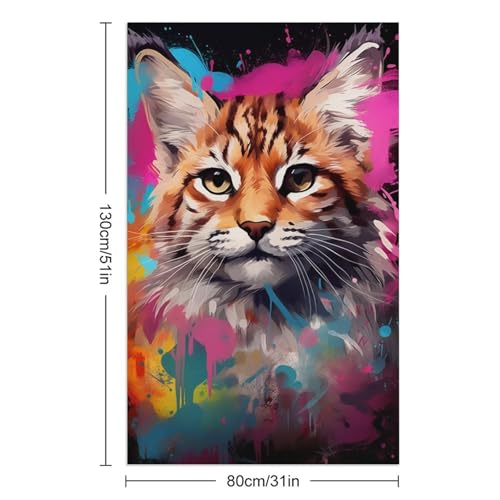 Serviette de plage sans sable et légère imprimé chat coloré pour le spa
