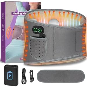 Heating Pad for Back,60” Large Heating Pad for Back Pain Relief with 3 Vibration Massage Modes and 3 Heat Levels, 8000mAh Portable Power Supply Heating Pads for Cramps,Neck and Shoulders