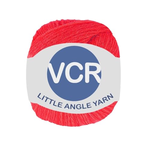 Image of VCR 4 Ply Cherry Red Little Angle Yarn, 25 Grams, 92 Meters Length, 100% Acrylic Soft Baby Knitting Yarn for Crochet, Newborn Sweaters, Soft Baby Socks, Mittens and Leggings, Pack of 1